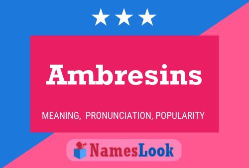 Постер имени Ambresins