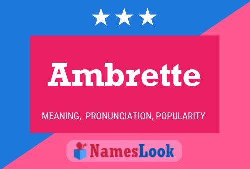 Постер имени Ambrette