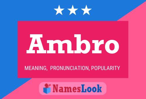 Постер имени Ambro