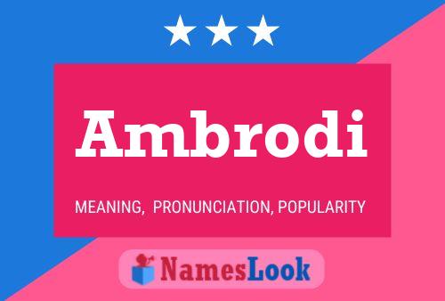 Постер имени Ambrodi