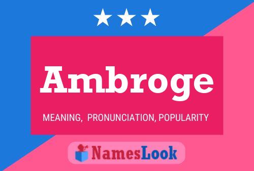 Постер имени Ambroge