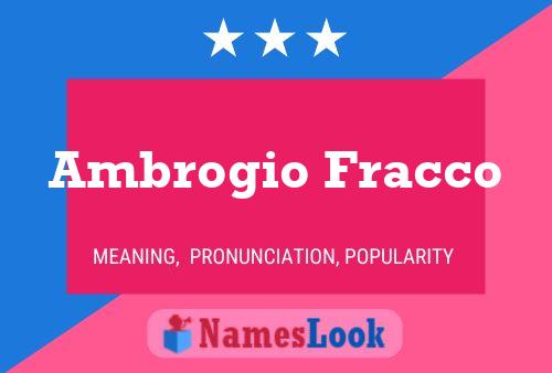 Постер имени Ambrogio Fracco