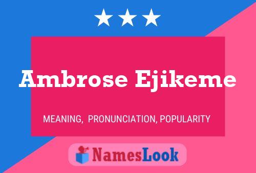 Постер имени Ambrose Ejikeme