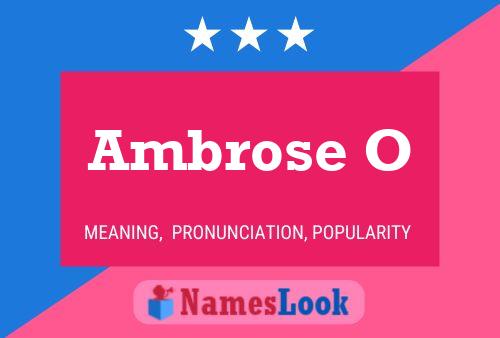 Постер имени Ambrose O