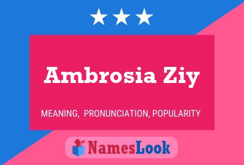 Постер имени Ambrosia Ziy