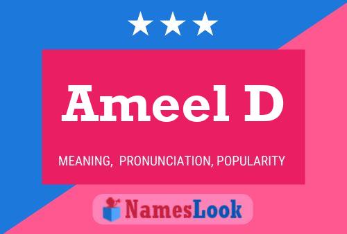 Постер имени Ameel D