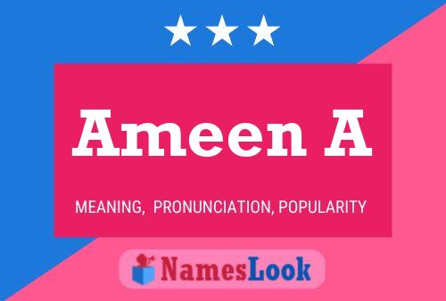 Постер имени Ameen A