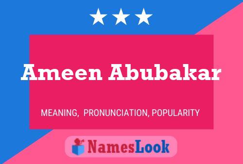 Постер имени Ameen Abubakar