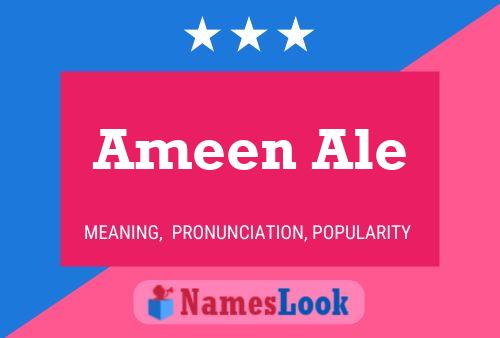 Постер имени Ameen Ale