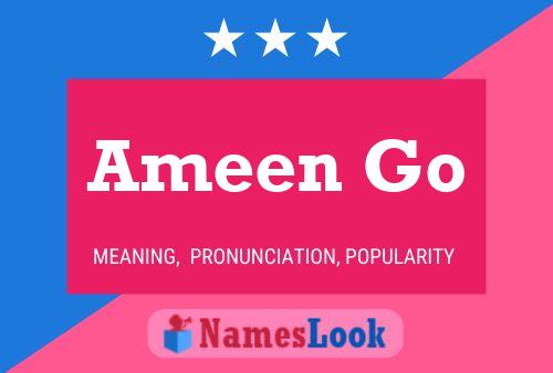 Постер имени Ameen Go