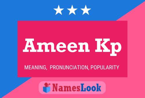 Постер имени Ameen Kp