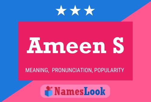 Постер имени Ameen S