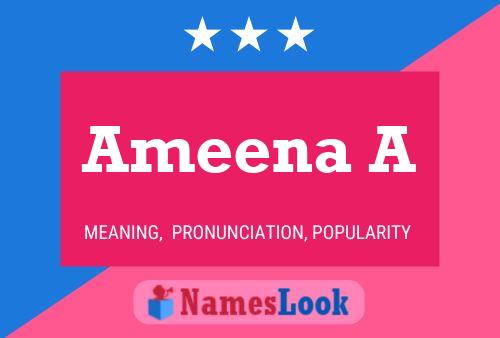 Постер имени Ameena A