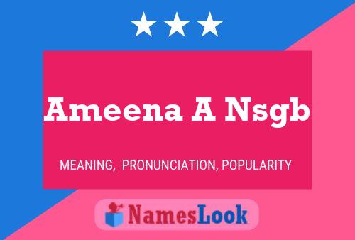 Постер имени Ameena A Nsgb