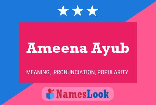 Постер имени Ameena Ayub