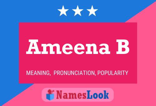 Постер имени Ameena B