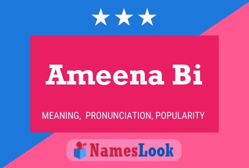 Постер имени Ameena Bi