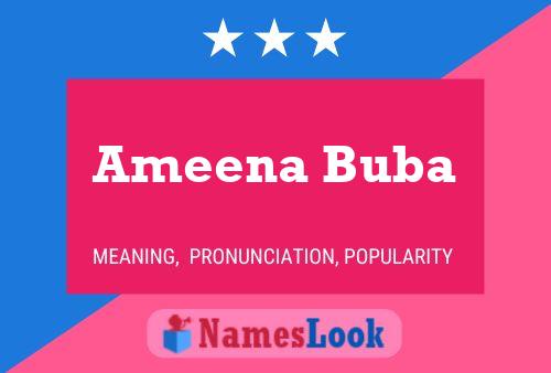 Постер имени Ameena Buba