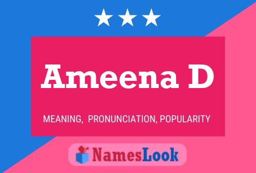 Постер имени Ameena D