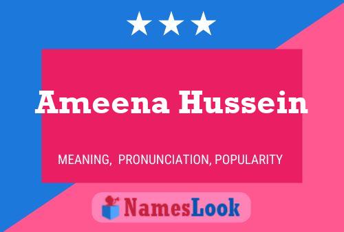 Постер имени Ameena Hussein