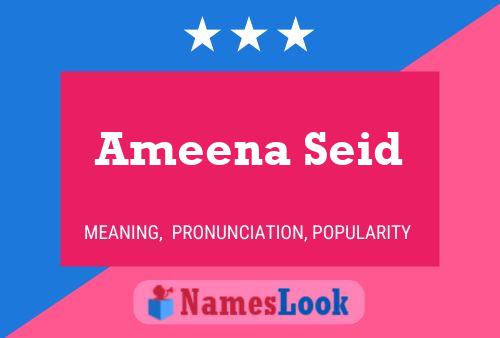 Постер имени Ameena Seid