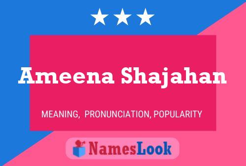 Постер имени Ameena Shajahan