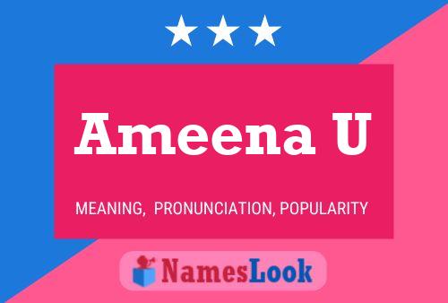 Постер имени Ameena U