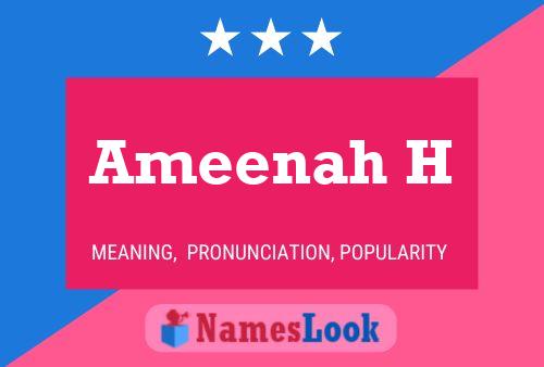 Постер имени Ameenah H