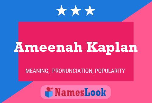 Постер имени Ameenah Kaplan