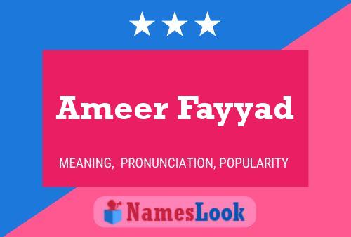 Постер имени Ameer Fayyad