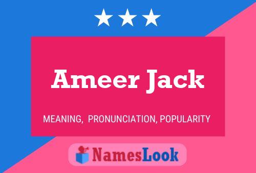 Постер имени Ameer Jack