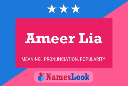 Постер имени Ameer Lia