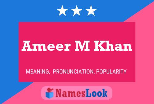 Постер имени Ameer M Khan