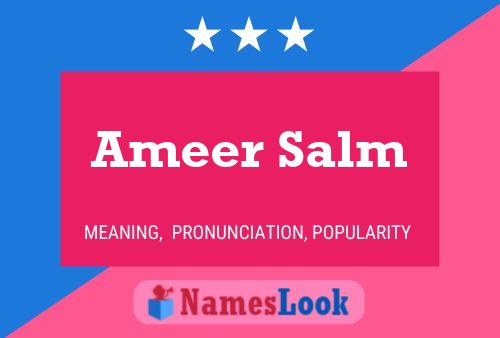 Постер имени Ameer Salm