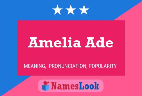 Постер имени Amelia Ade