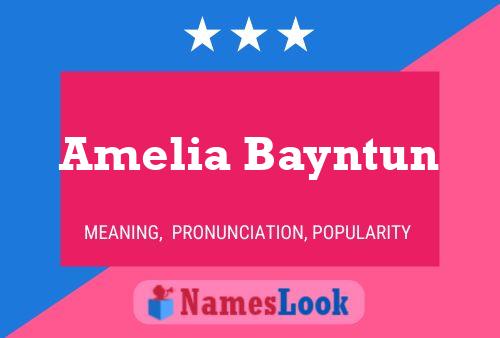 Постер имени Amelia Bayntun