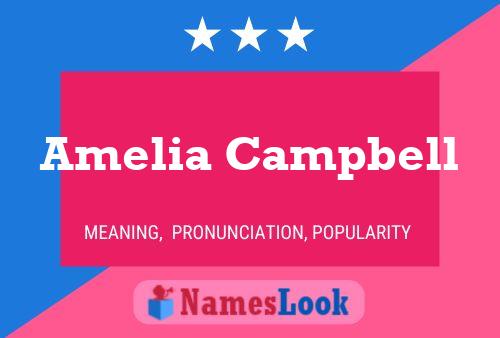 Постер имени Amelia Campbell