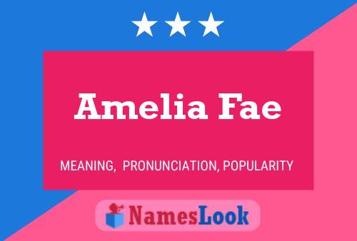 Постер имени Amelia Fae