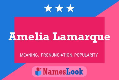 Постер имени Amelia Lamarque