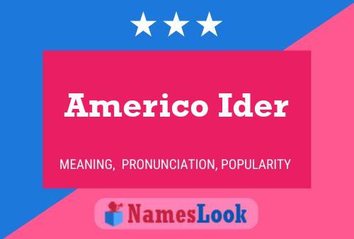 Постер имени Americo Ider