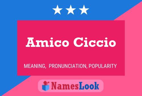 Постер имени Amico Ciccio