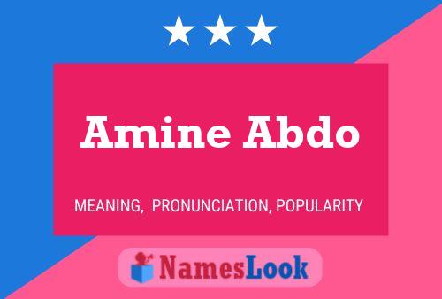 Постер имени Amine Abdo