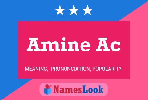 Постер имени Amine Ac