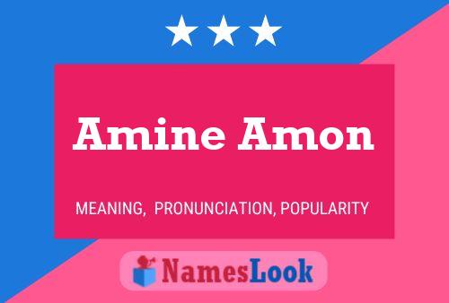 Постер имени Amine Amon