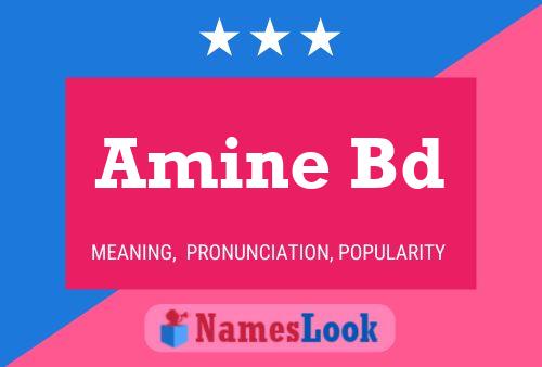 Постер имени Amine Bd