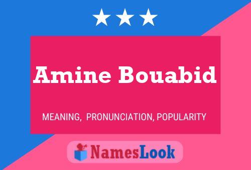 Постер имени Amine Bouabid