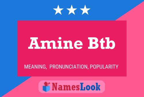 Постер имени Amine Btb