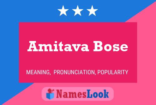 Постер имени Amitava Bose