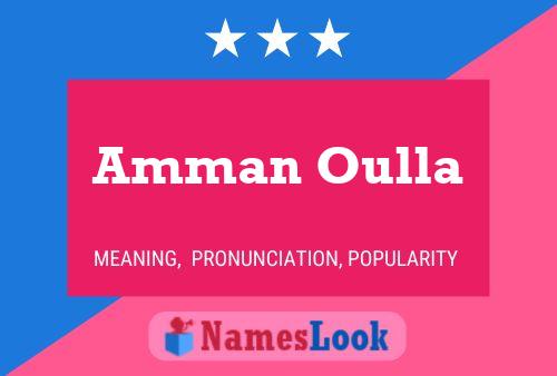 Постер имени Amman Oulla