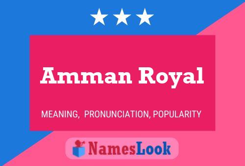 Постер имени Amman Royal